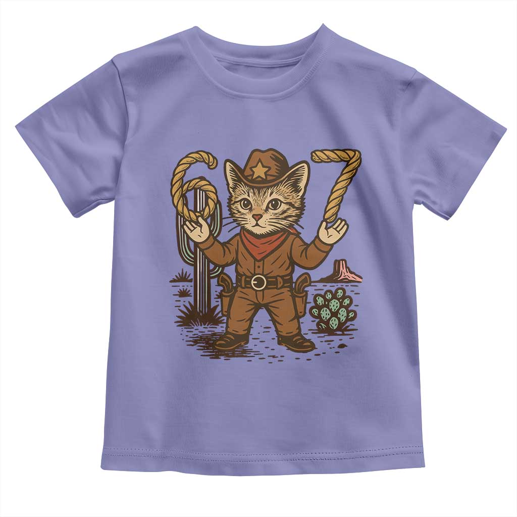 Funny Cowcat Six Seven Meme Toddler T Shirt Gen Alpha 67 Trend Gift - Wonder Print Shop