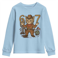 Funny Cowcat Six Seven Meme Youth Sweatshirt Gen Alpha 67 Trend Gift - Wonder Print Shop