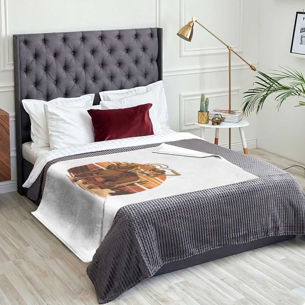 Funny Cowcat Six Seven Meme Throw Blanket Western 67 Trend Gift - Wonder Print Shop