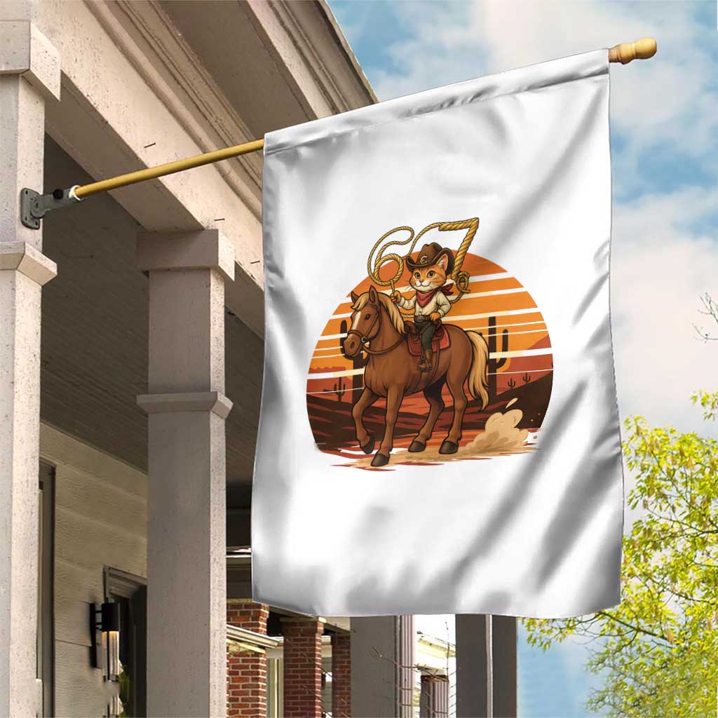 Funny Cowcat Six Seven Meme Garden Flag Western 67 Trend Gift - Wonder Print Shop