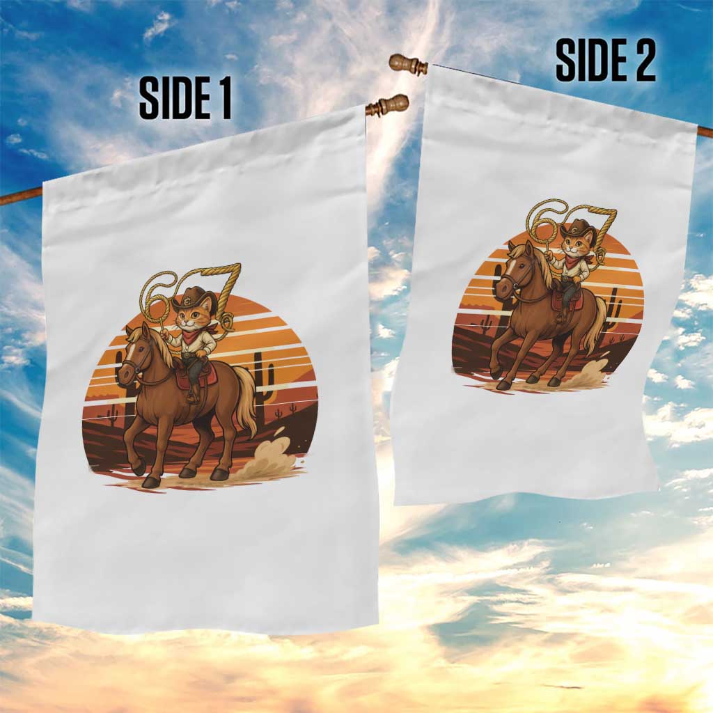 Funny Cowcat Six Seven Meme Garden Flag Western 67 Trend Gift - Wonder Print Shop