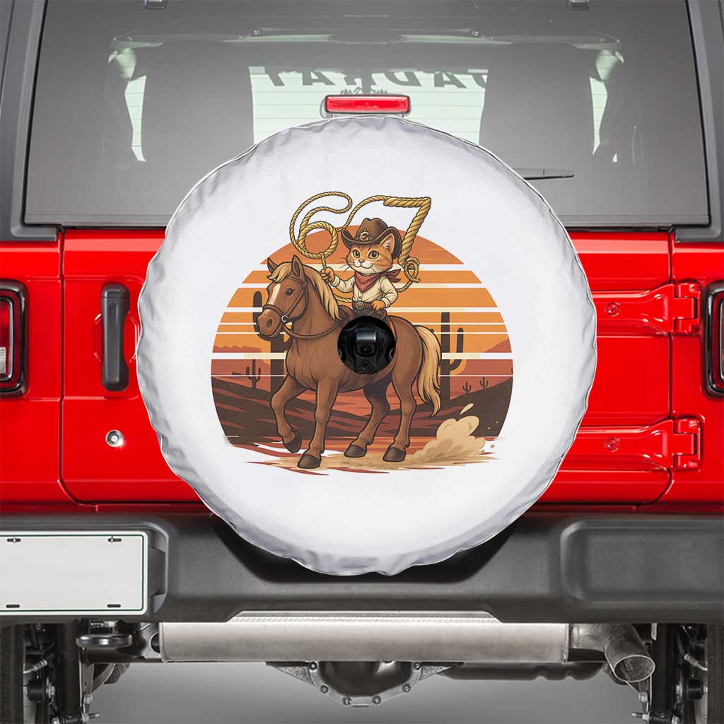 Funny Cowcat Six Seven Meme Spare Tire Cover Western 67 Trend Gift - Wonder Print Shop