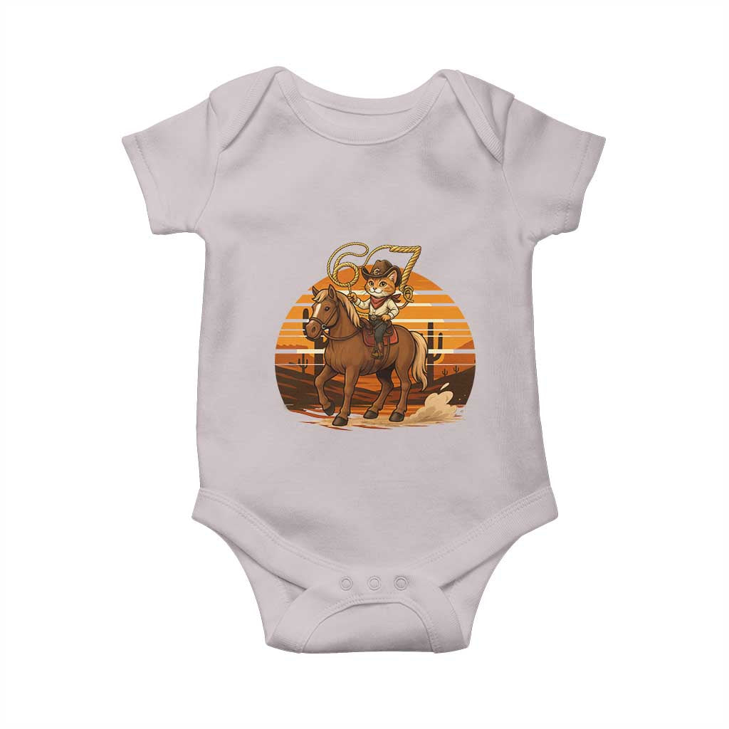 Funny Cowcat Six Seven Meme Baby Onesie Western 67 Trend Gift - Wonder Print Shop