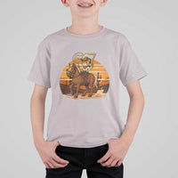 Funny Cowcat Six Seven Meme T Shirt For Kid Western 67 Trend Gift - Wonder Print Shop