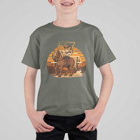 Funny Cowcat Six Seven Meme T Shirt For Kid Western 67 Trend Gift - Wonder Print Shop