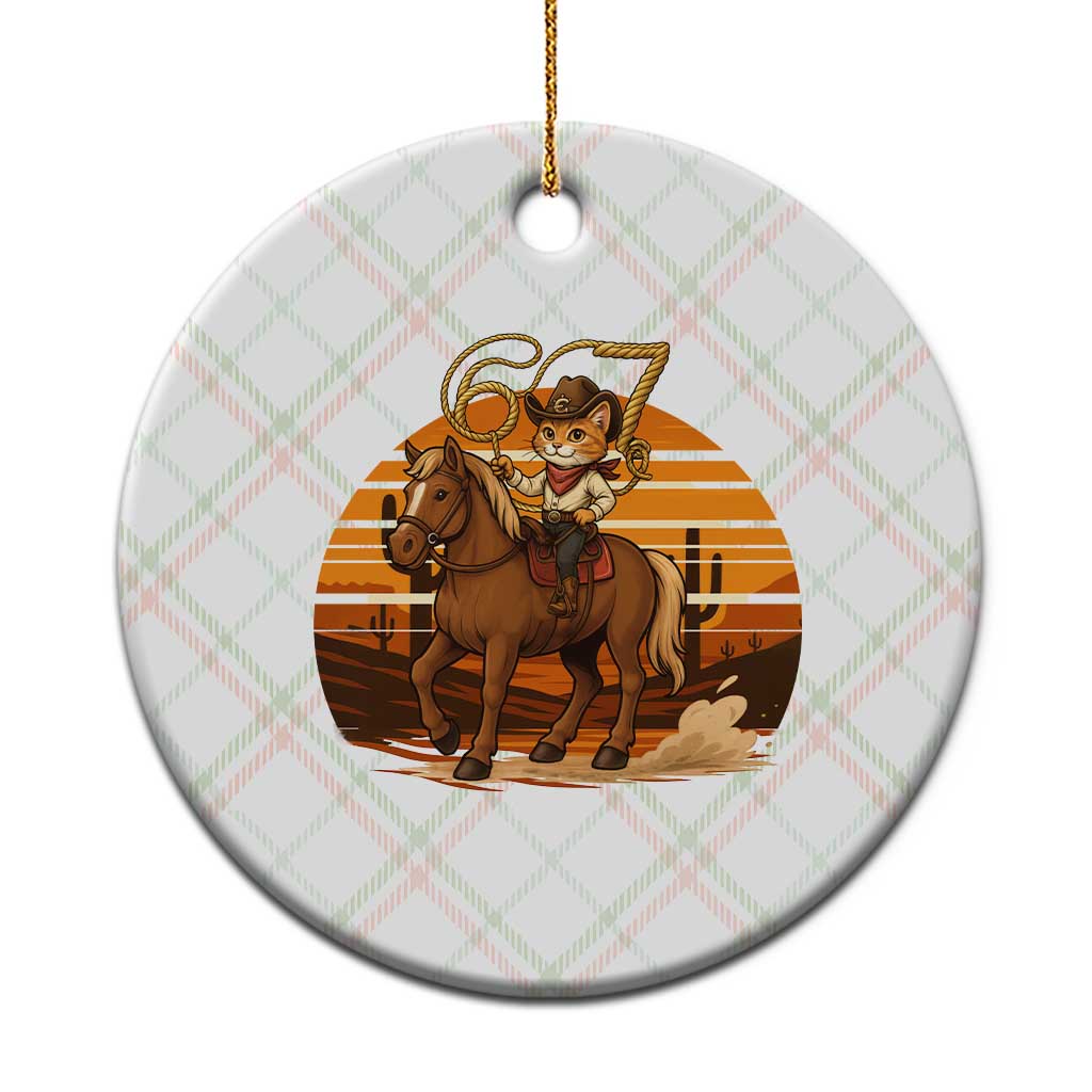 Funny Cowcat Six Seven Meme Ceramic Ornament Western 67 Trend Gift - Wonder Print Shop