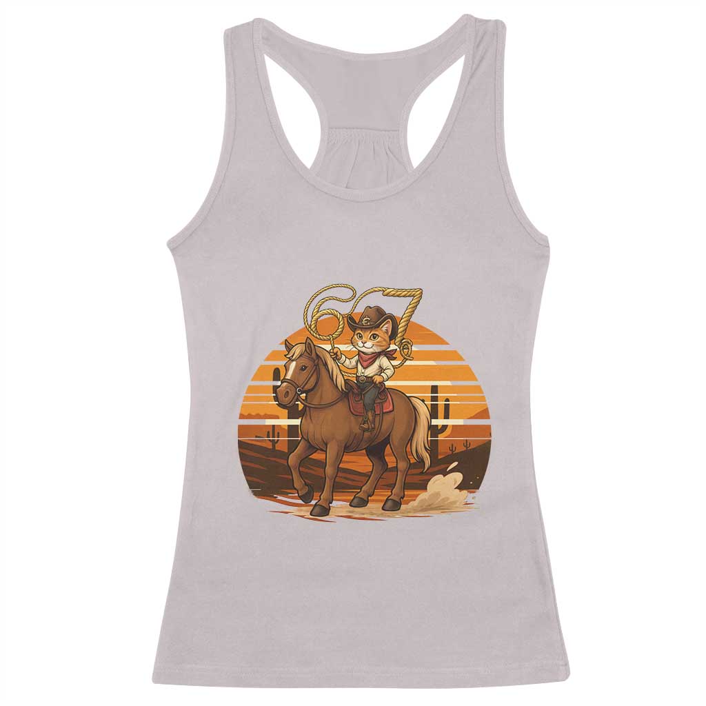Funny Cowcat Six Seven Meme Racerback Tank Top Western 67 Trend Gift - Wonder Print Shop