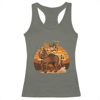 Funny Cowcat Six Seven Meme Racerback Tank Top Western 67 Trend Gift - Wonder Print Shop