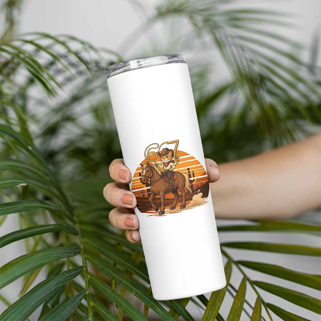 Funny Cowcat Six Seven Meme Skinny Tumbler Western 67 Trend Gift - Wonder Print Shop