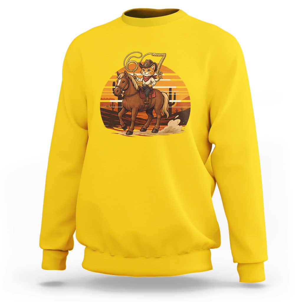 Funny Cowcat Six Seven Meme Sweatshirt Western 67 Trend Gift - Wonder Print Shop