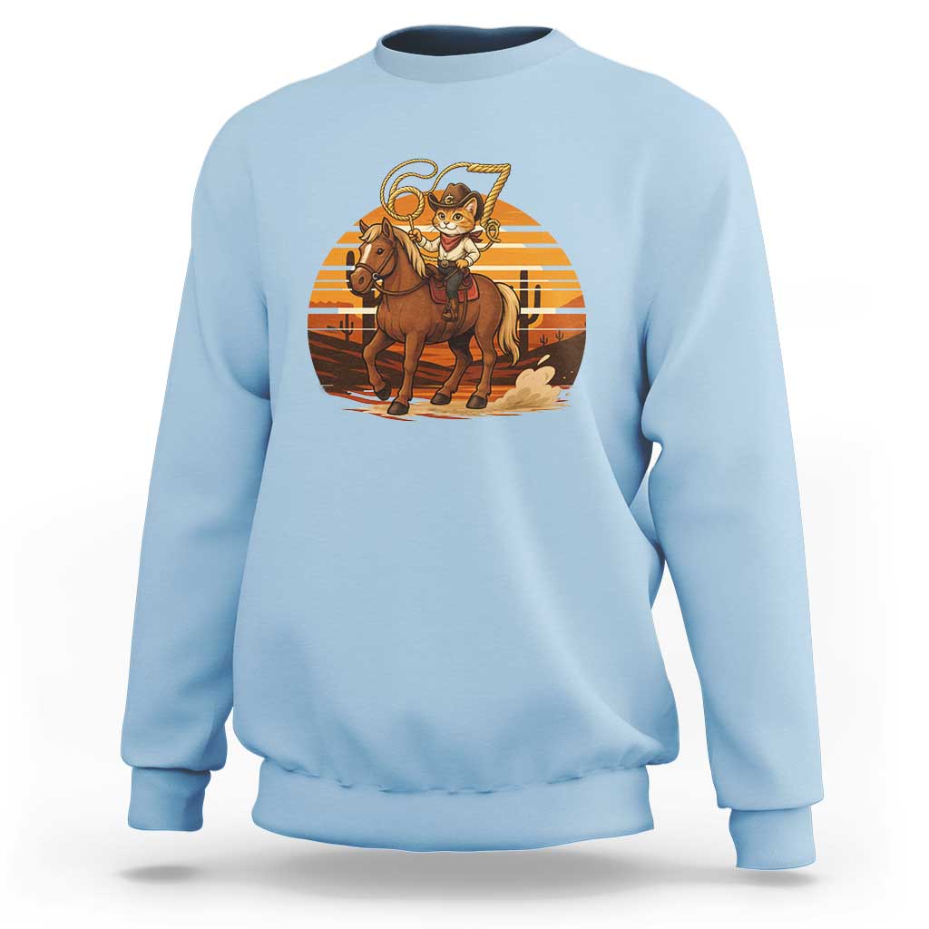 Funny Cowcat Six Seven Meme Sweatshirt Western 67 Trend Gift - Wonder Print Shop