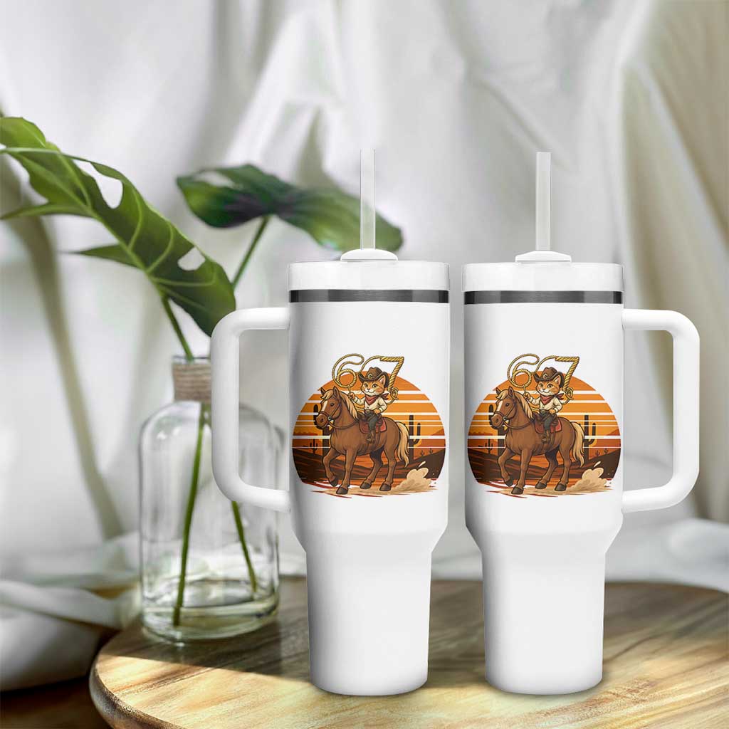 Funny Cowcat Six Seven Meme Tumbler With Handle Western 67 Trend Gift - Wonder Print Shop