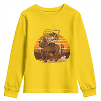 Funny Cowcat Six Seven Meme Youth Sweatshirt Western 67 Trend Gift - Wonder Print Shop