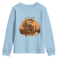 Funny Cowcat Six Seven Meme Youth Sweatshirt Western 67 Trend Gift - Wonder Print Shop