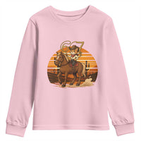 Funny Cowcat Six Seven Meme Youth Sweatshirt Western 67 Trend Gift - Wonder Print Shop