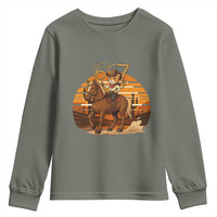 Funny Cowcat Six Seven Meme Youth Sweatshirt Western 67 Trend Gift - Wonder Print Shop