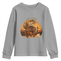Funny Cowcat Six Seven Meme Youth Sweatshirt Western 67 Trend Gift - Wonder Print Shop