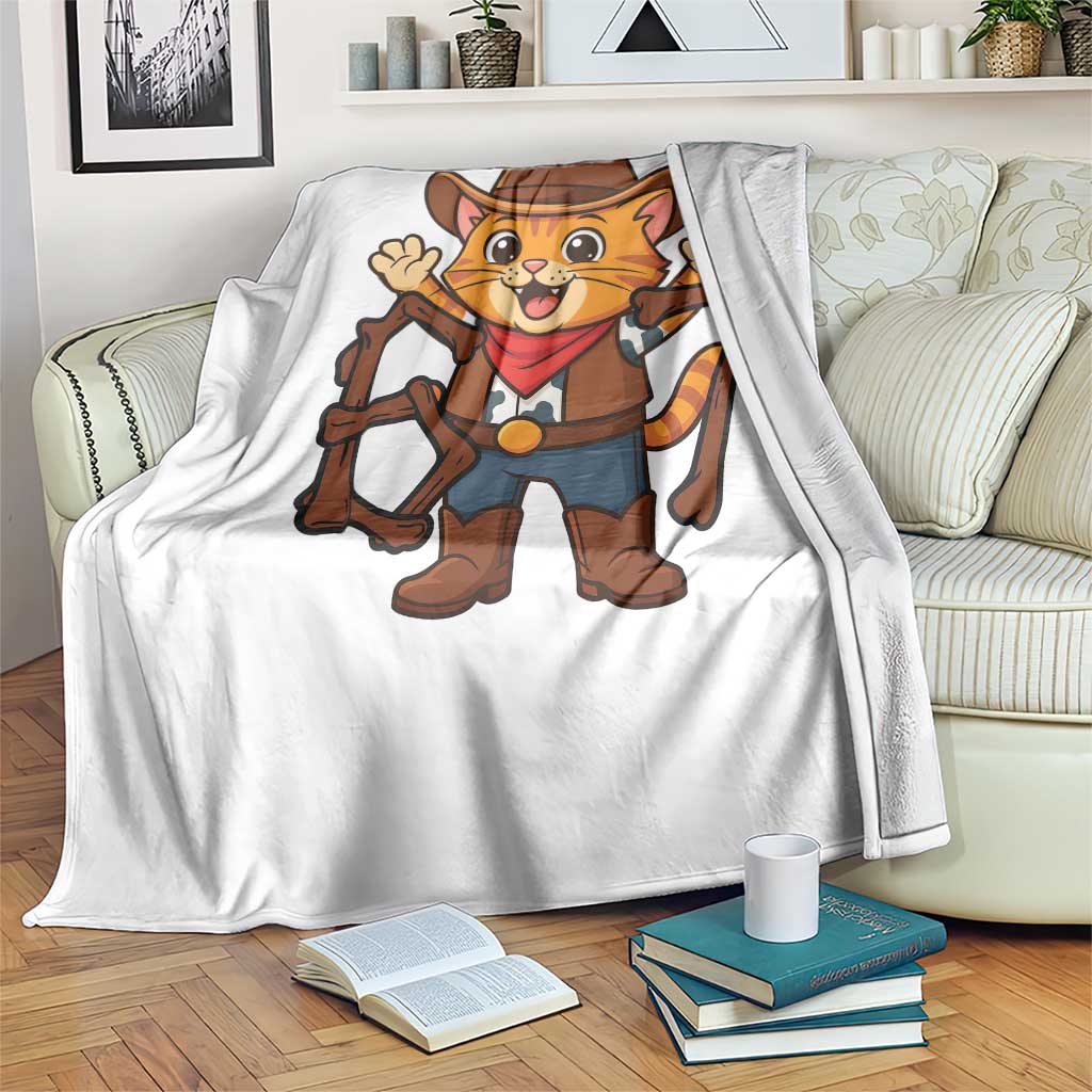 Funny Six Seven Meme Cowcat Throw Blanket Gen Alpha Slang Gift - Wonder Print Shop