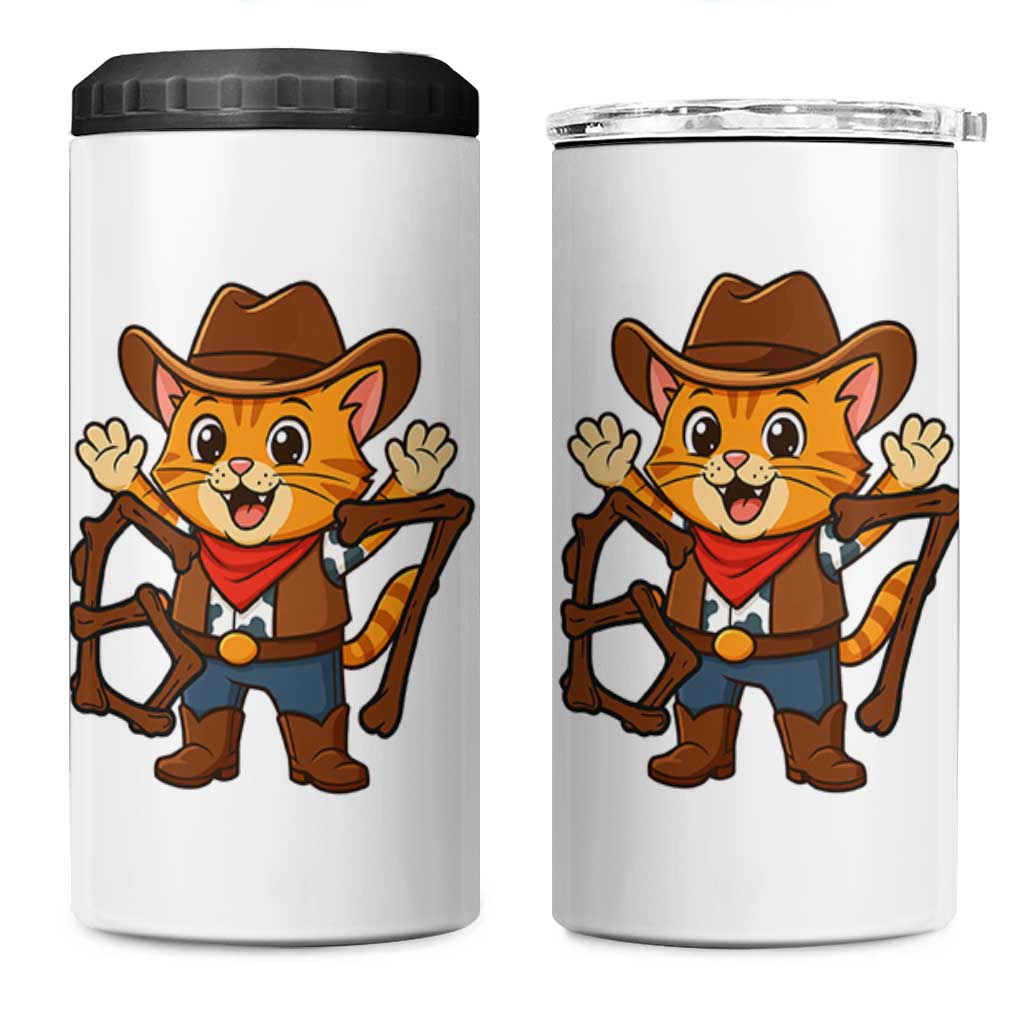 Funny Six Seven Meme Cowcat 4 in 1 Can Cooler Tumbler Gen Alpha Slang Gift - Wonder Print Shop