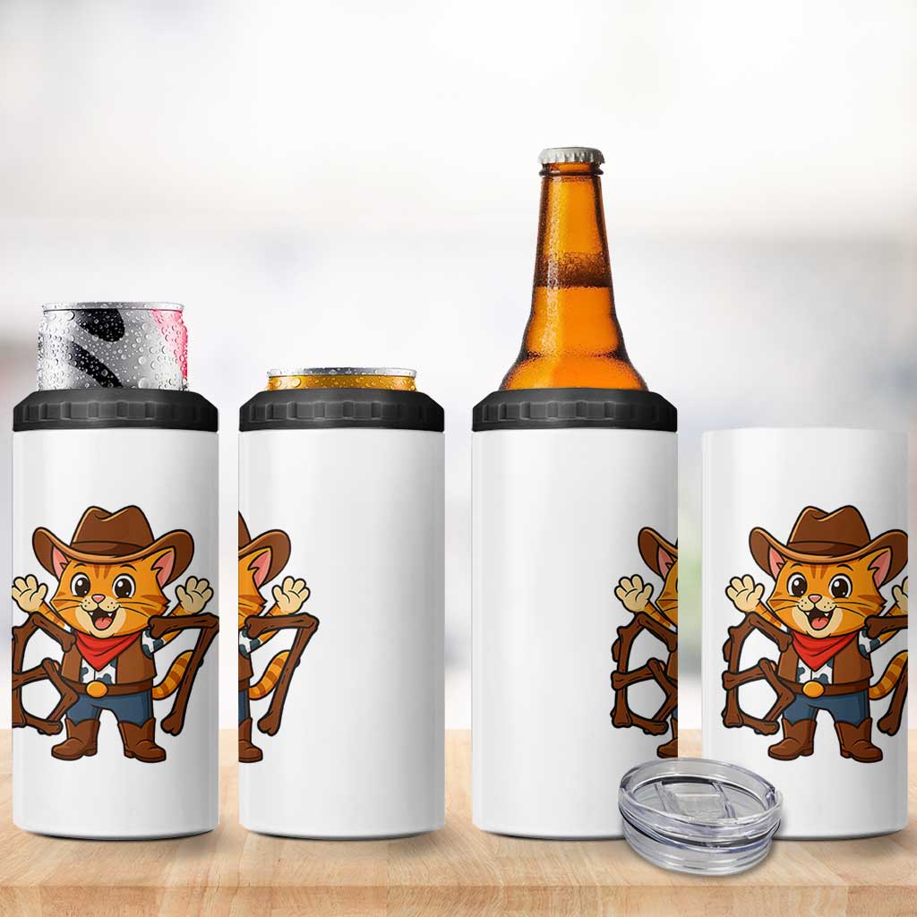 Funny Six Seven Meme Cowcat 4 in 1 Can Cooler Tumbler Gen Alpha Slang Gift - Wonder Print Shop