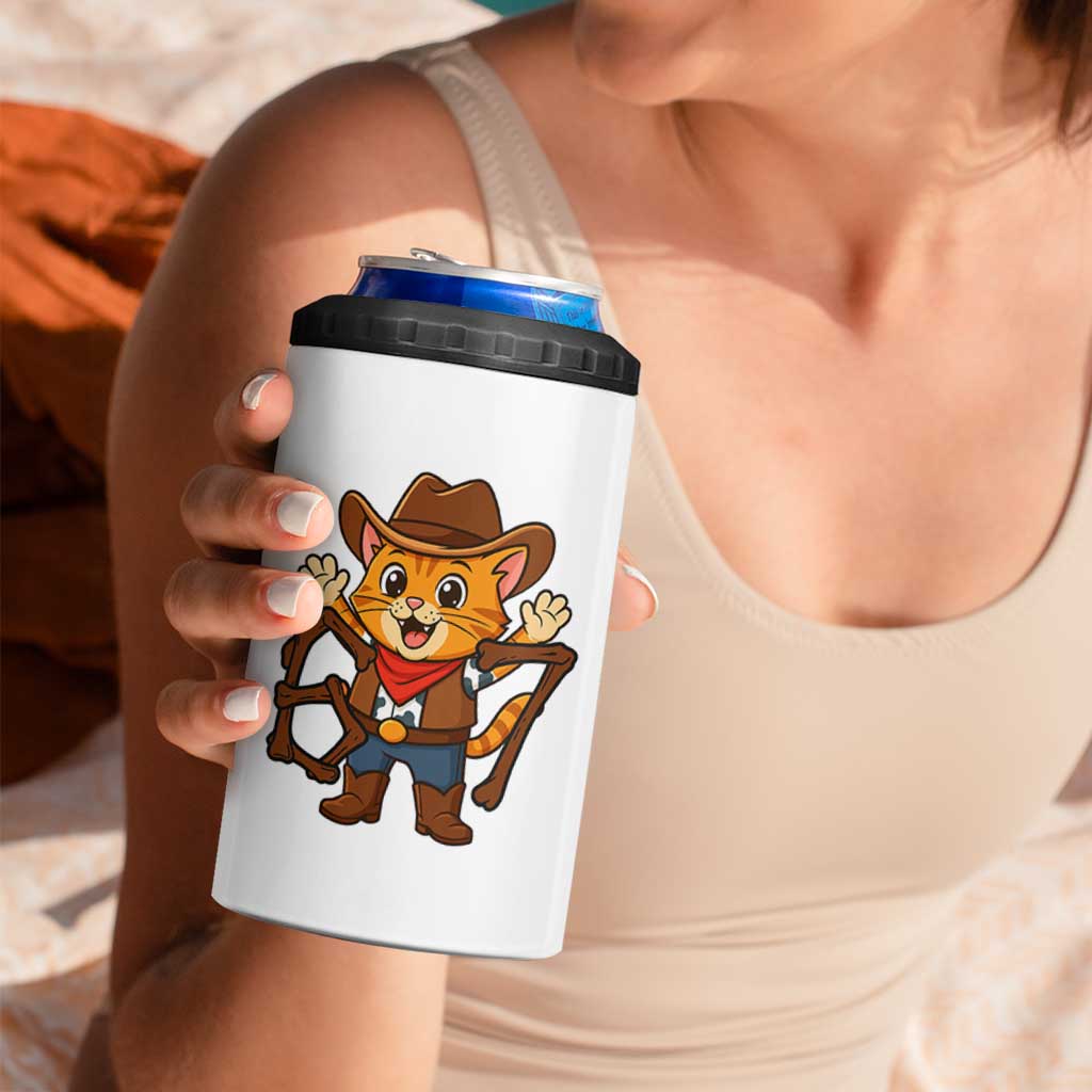 Funny Six Seven Meme Cowcat 4 in 1 Can Cooler Tumbler Gen Alpha Slang Gift - Wonder Print Shop