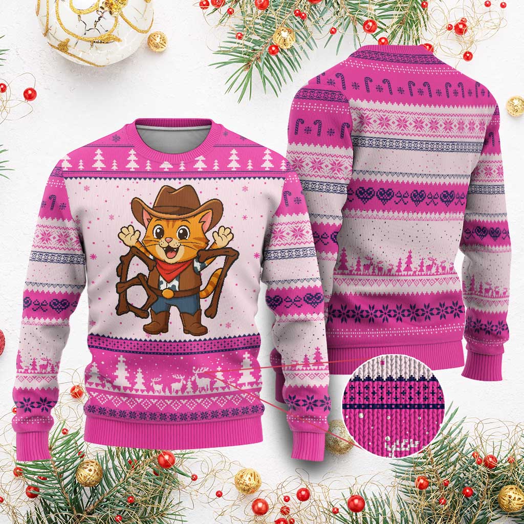 Funny Six Seven Meme Cowcat Ugly Christmas Sweater Gen Alpha Slang Gift - Wonder Print Shop