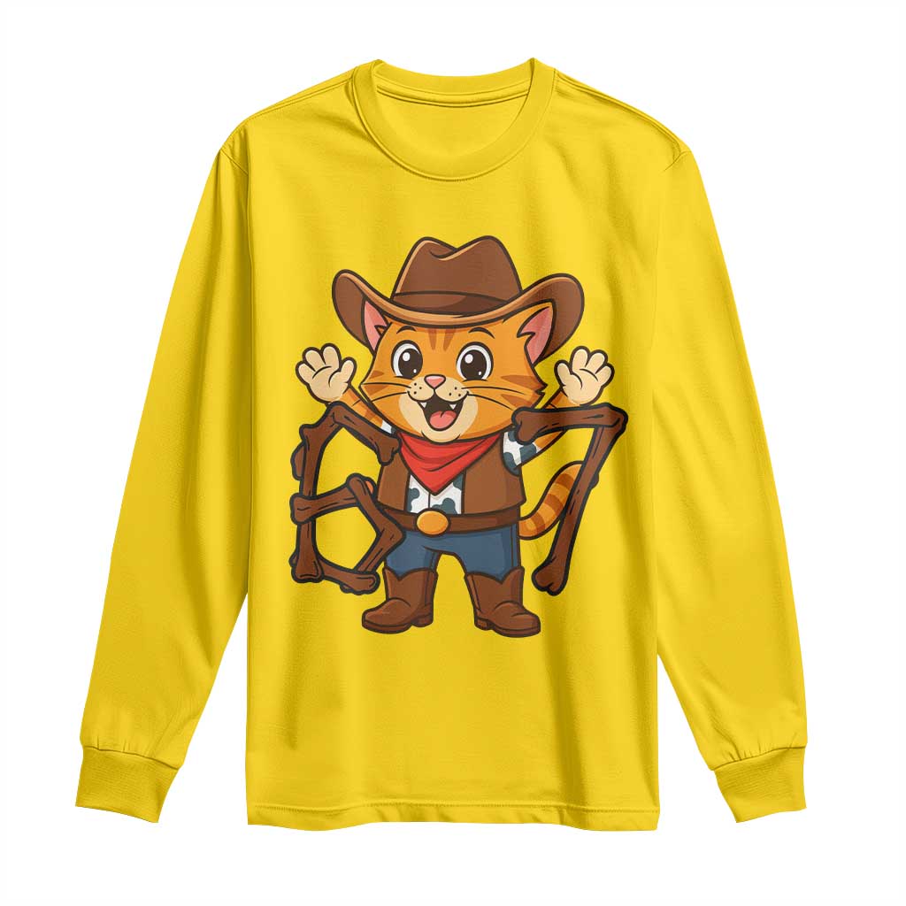 Funny Six Seven Meme Cowcat Long Sleeve Shirt Gen Alpha Slang Gift - Wonder Print Shop