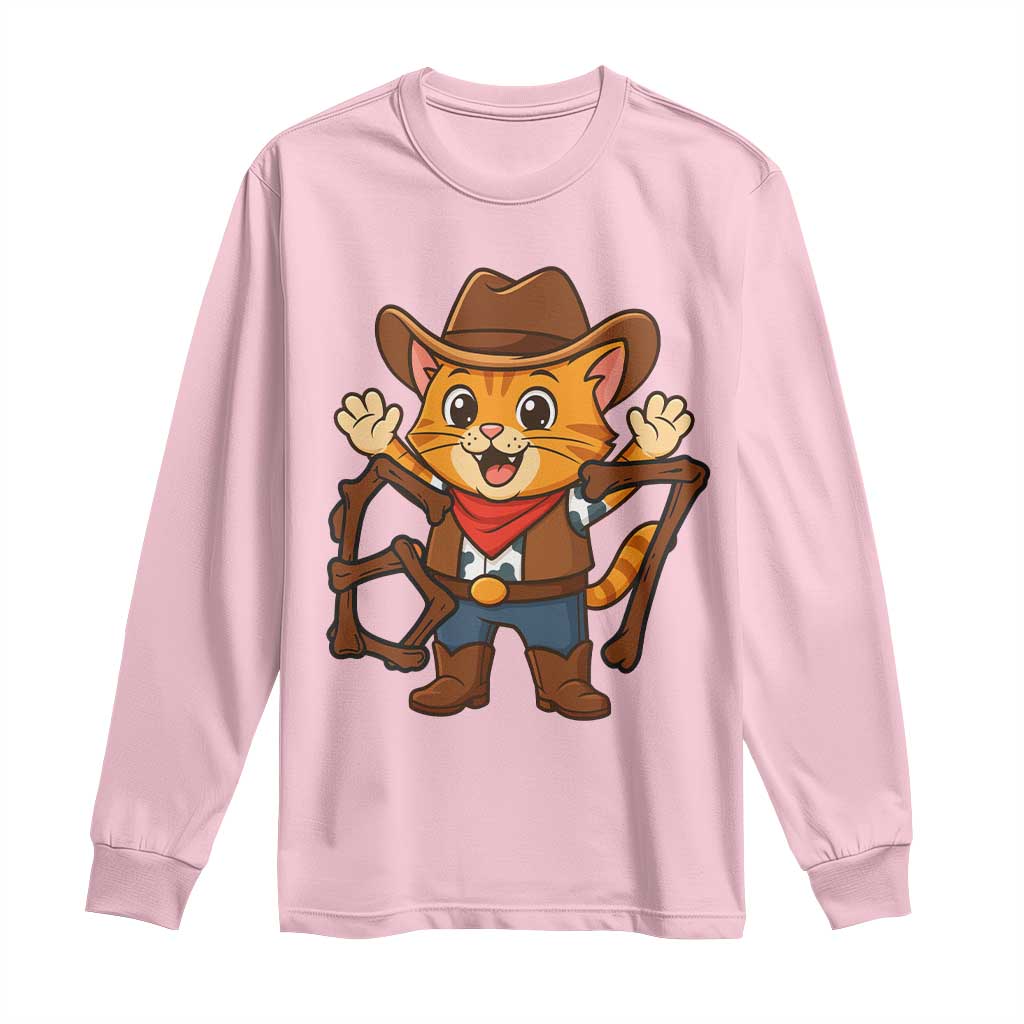 Funny Six Seven Meme Cowcat Long Sleeve Shirt Gen Alpha Slang Gift - Wonder Print Shop