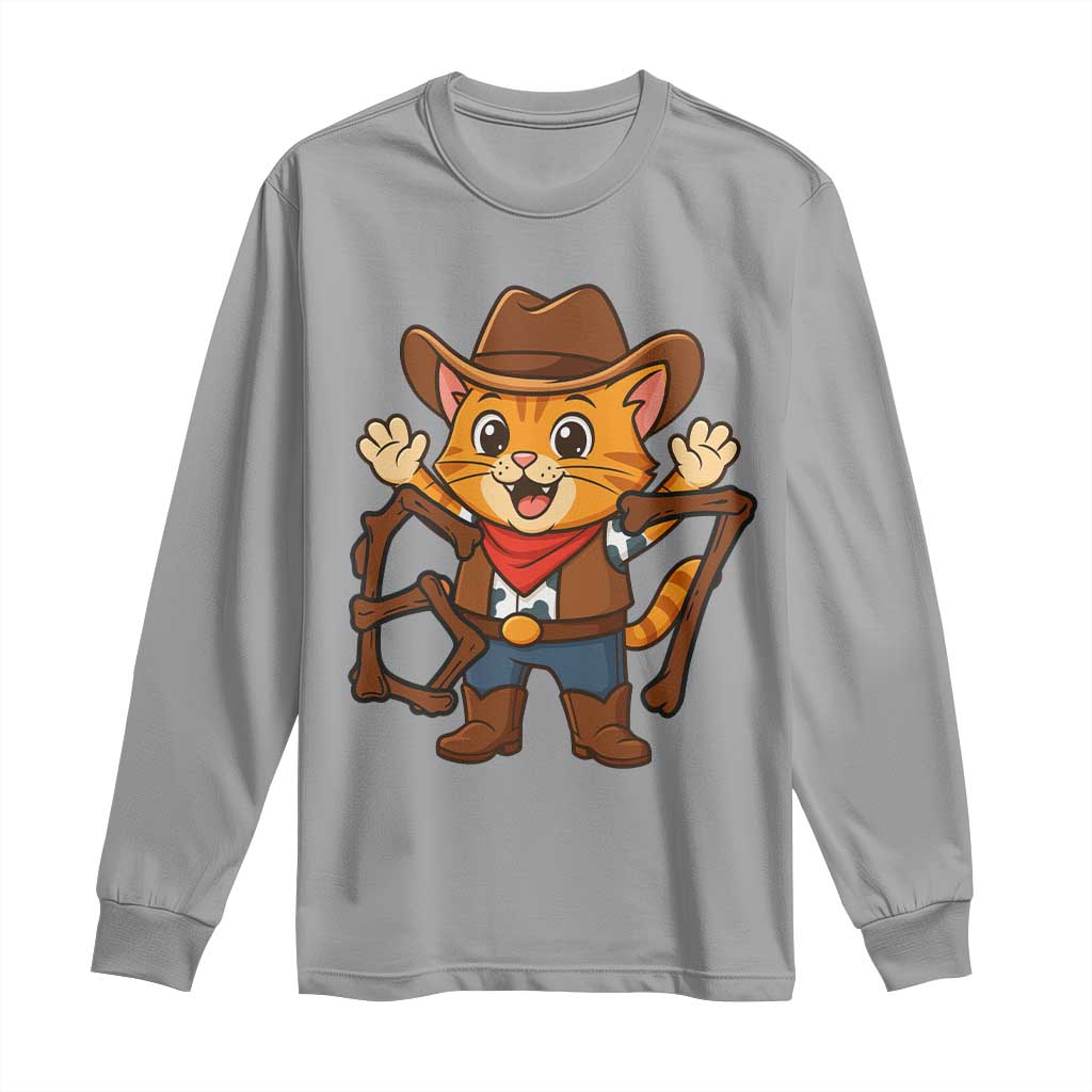 Funny Six Seven Meme Cowcat Long Sleeve Shirt Gen Alpha Slang Gift - Wonder Print Shop