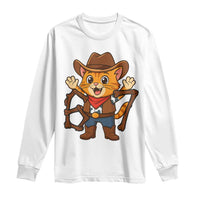 Funny Six Seven Meme Cowcat Long Sleeve Shirt Gen Alpha Slang Gift - Wonder Print Shop