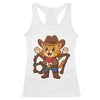 Funny Six Seven Meme Cowcat Racerback Tank Top Gen Alpha Slang Gift - Wonder Print Shop