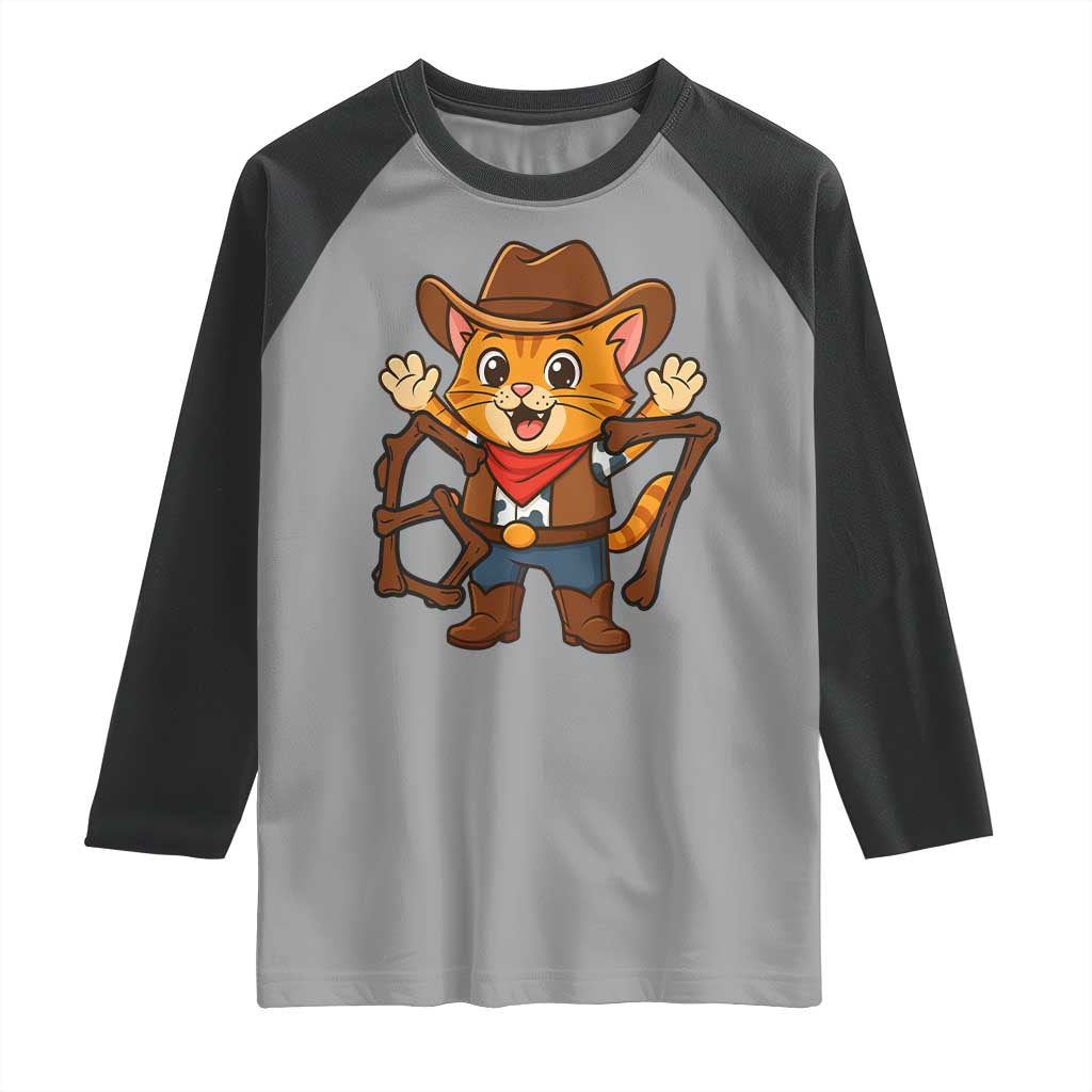 Funny Six Seven Meme Cowcat Raglan Shirt Gen Alpha Slang Gift - Wonder Print Shop