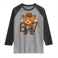 Funny Six Seven Meme Cowcat Raglan Shirt Gen Alpha Slang Gift - Wonder Print Shop