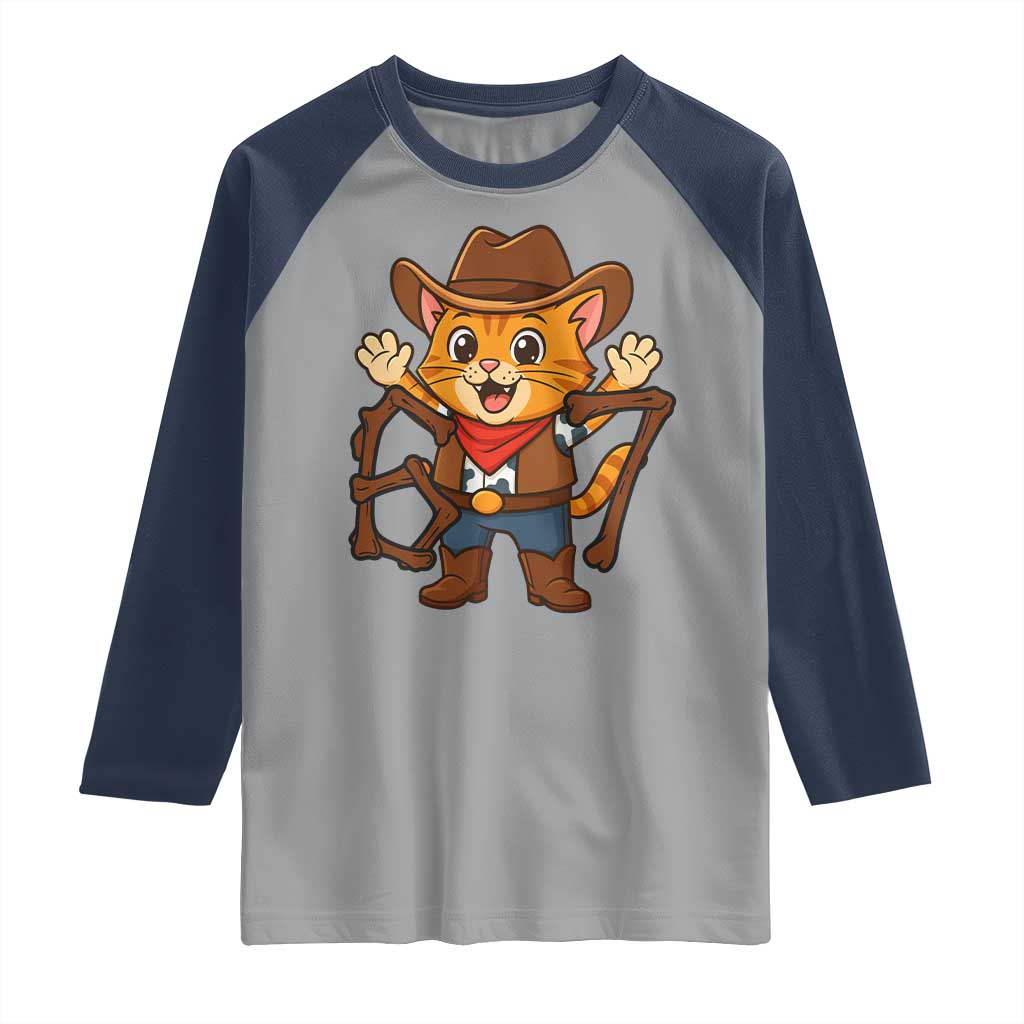 Funny Six Seven Meme Cowcat Raglan Shirt Gen Alpha Slang Gift - Wonder Print Shop