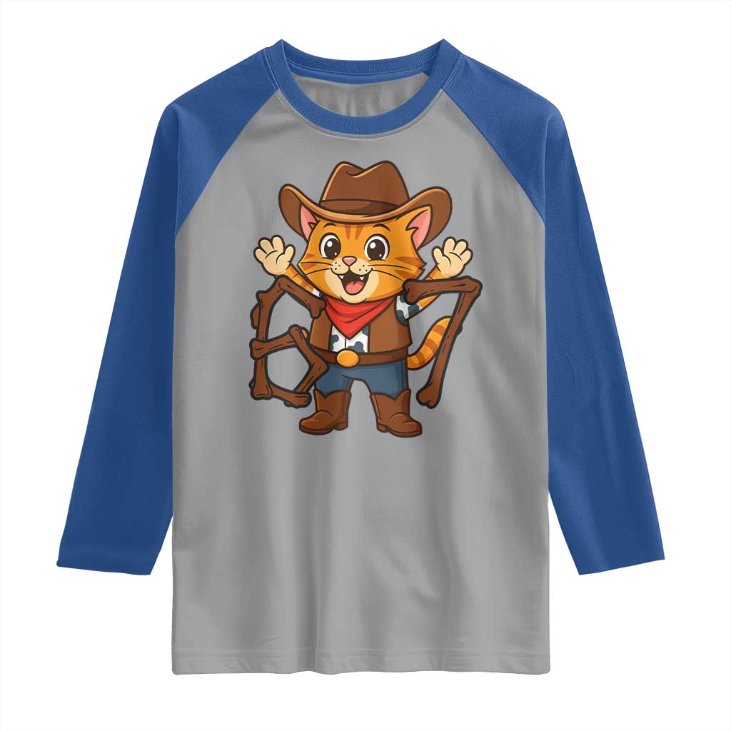 Funny Six Seven Meme Cowcat Raglan Shirt Gen Alpha Slang Gift - Wonder Print Shop