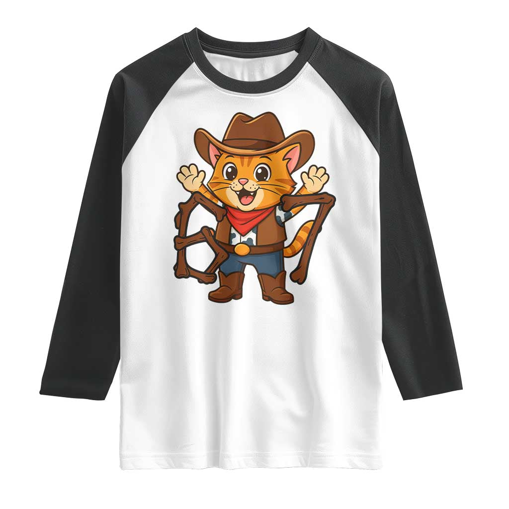Funny Six Seven Meme Cowcat Raglan Shirt Gen Alpha Slang Gift - Wonder Print Shop