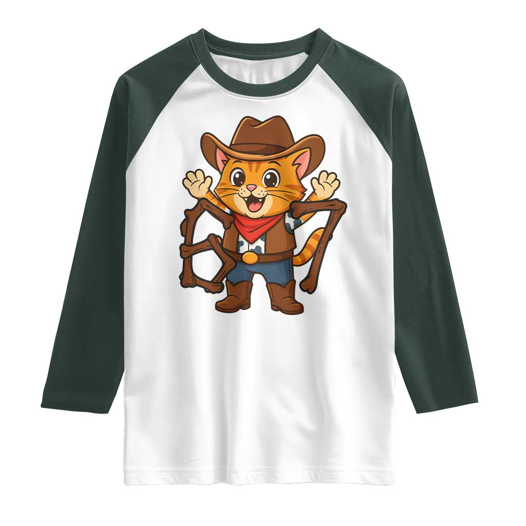 Funny Six Seven Meme Cowcat Raglan Shirt Gen Alpha Slang Gift - Wonder Print Shop