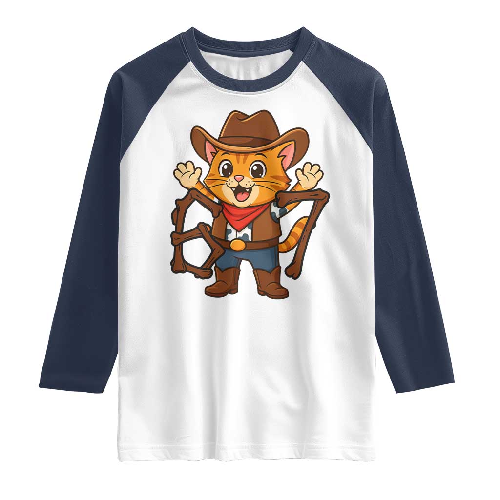 Funny Six Seven Meme Cowcat Raglan Shirt Gen Alpha Slang Gift - Wonder Print Shop