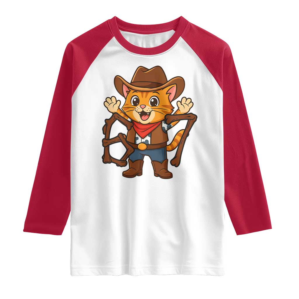 Funny Six Seven Meme Cowcat Raglan Shirt Gen Alpha Slang Gift - Wonder Print Shop