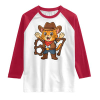 Funny Six Seven Meme Cowcat Raglan Shirt Gen Alpha Slang Gift - Wonder Print Shop