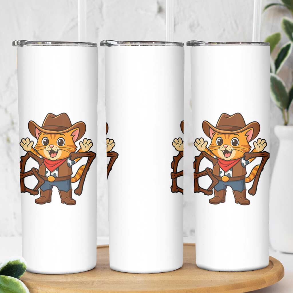 Funny Six Seven Meme Cowcat Skinny Tumbler Gen Alpha Slang Gift - Wonder Print Shop