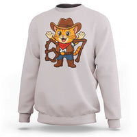 Funny Six Seven Meme Cowcat Sweatshirt Gen Alpha Slang Gift - Wonder Print Shop