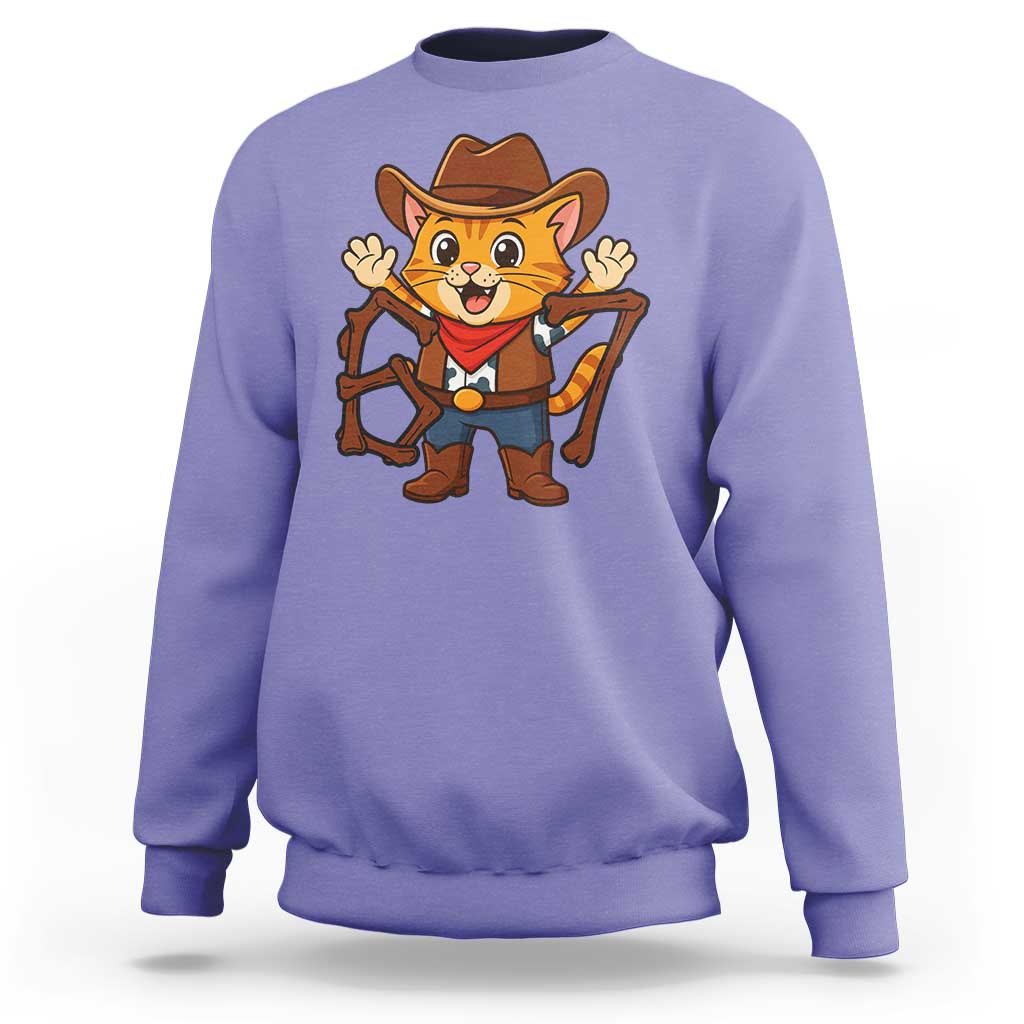 Funny Six Seven Meme Cowcat Sweatshirt Gen Alpha Slang Gift - Wonder Print Shop