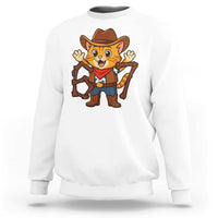 Funny Six Seven Meme Cowcat Sweatshirt Gen Alpha Slang Gift - Wonder Print Shop