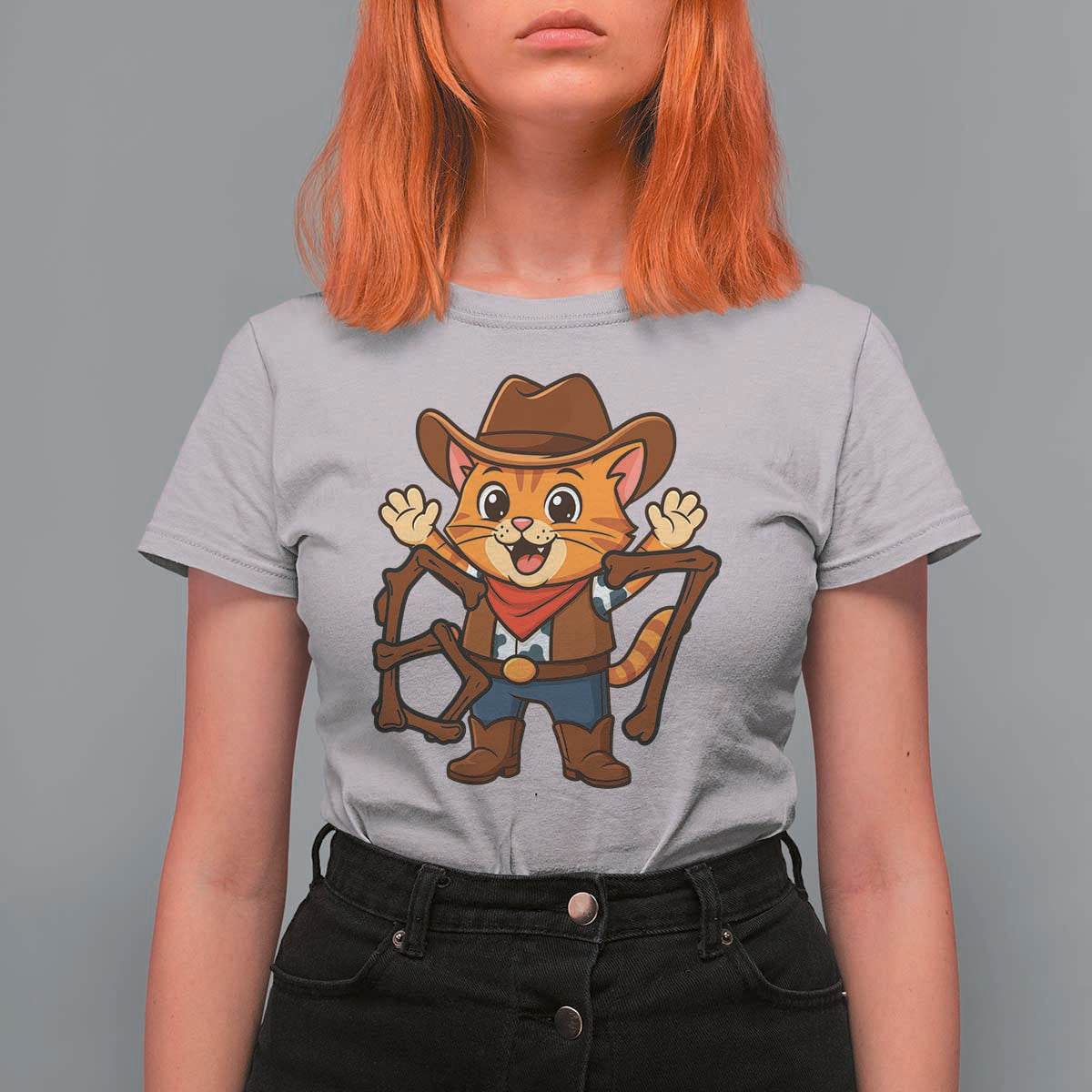 Funny Six Seven Meme Cowcat T Shirt For Women Gen Alpha Slang Gift - Wonder Print Shop