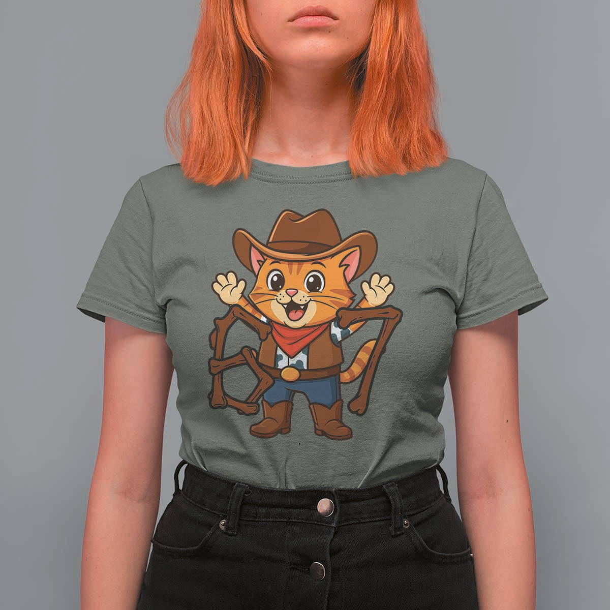 Funny Six Seven Meme Cowcat T Shirt For Women Gen Alpha Slang Gift - Wonder Print Shop