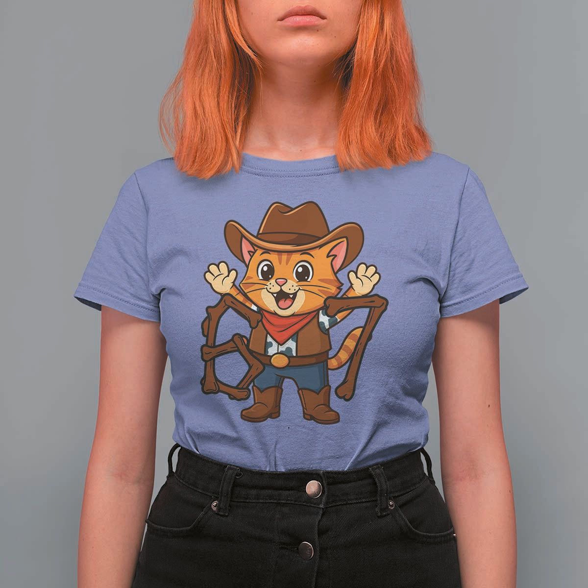 Funny Six Seven Meme Cowcat T Shirt For Women Gen Alpha Slang Gift - Wonder Print Shop