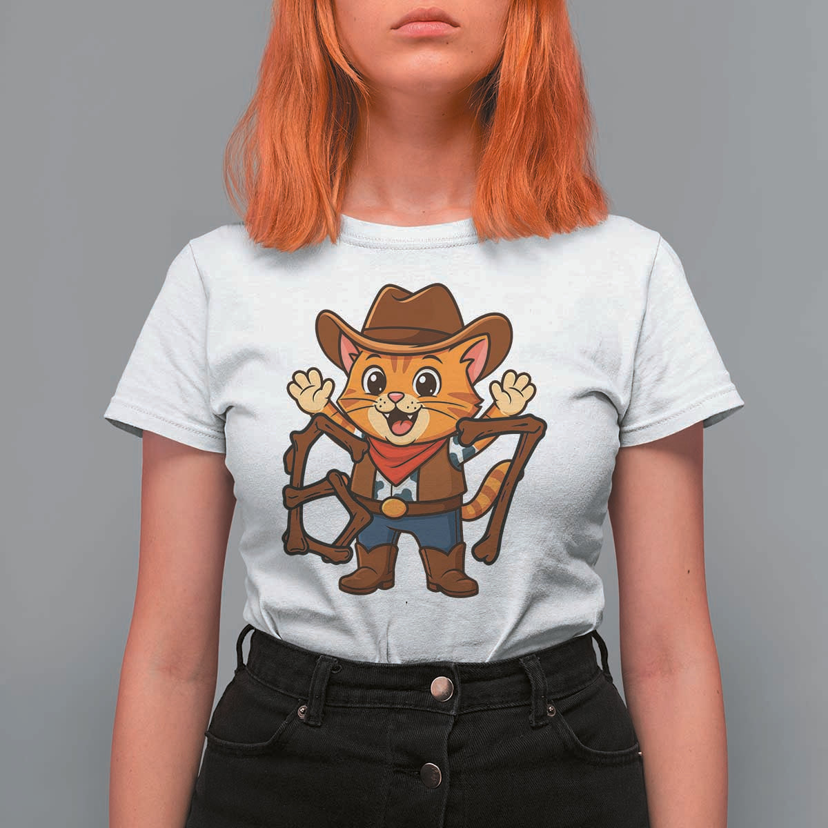 Funny Six Seven Meme Cowcat T Shirt For Women Gen Alpha Slang Gift - Wonder Print Shop