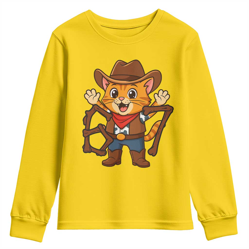 Funny Six Seven Meme Cowcat Youth Sweatshirt Gen Alpha Slang Gift - Wonder Print Shop