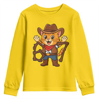 Funny Six Seven Meme Cowcat Youth Sweatshirt Gen Alpha Slang Gift - Wonder Print Shop